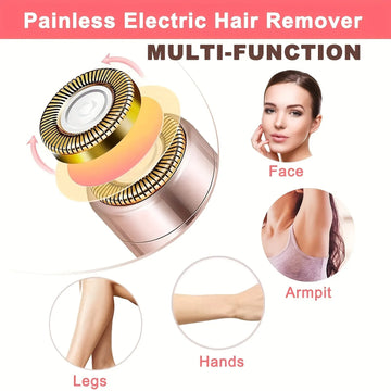 Portable Lipstick Shaped Electric Hair Remover for Women – Painless Facial Hair Removal, Home Razor & Shaver Tool | GlowPeak