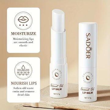 Coconut Lip Balm - Lasting Nourishment and Moisture for Men and Women - Daily Care Lip Balm | GlowPeak