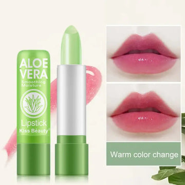 Aloe Vera Color Changing Lipstick - Long-Lasting, Moisturizing, Temperature-Activated Lip Balm, Fade-Resistant Lip Care | GlowPeak