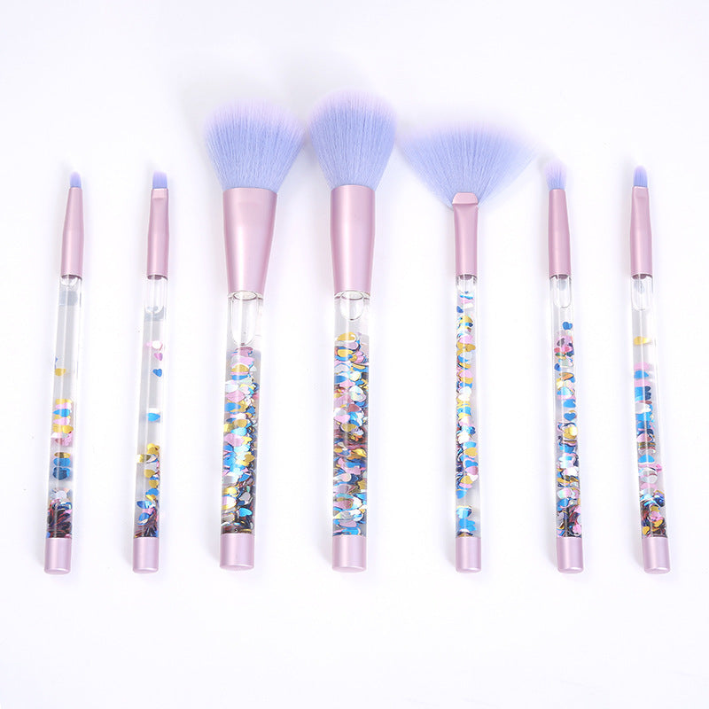 glitter makeup brush set