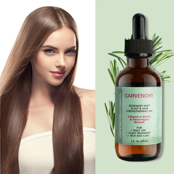 Carvenchy Rosemary Mint Scalp And Hair Strenghtening Oil