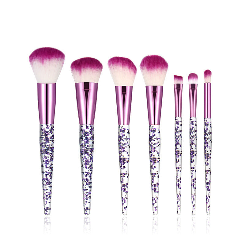 glitter crystal handle makeup brushes
