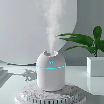 Portable 250ml Mini Cup Spray Mist Humidifier – Double Wet Aroma Essential Oil Diffuser, Car USB Air Humidifier | GlowPeak