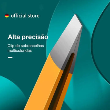 Eyebrow Tweezer – Stainless Steel Slanted Tweezer for Fine Hair Removal & Precise Shaping | GlowPeak