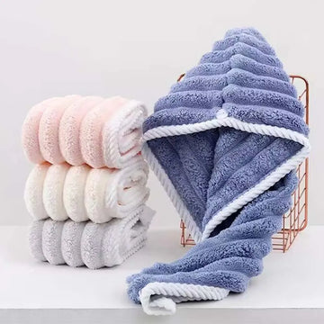 Dry Hair Cap for Women - Thickened & Super Absorbent Headscarf for Quick Drying, Hair Towel for Faster Drying | GlowPeak
