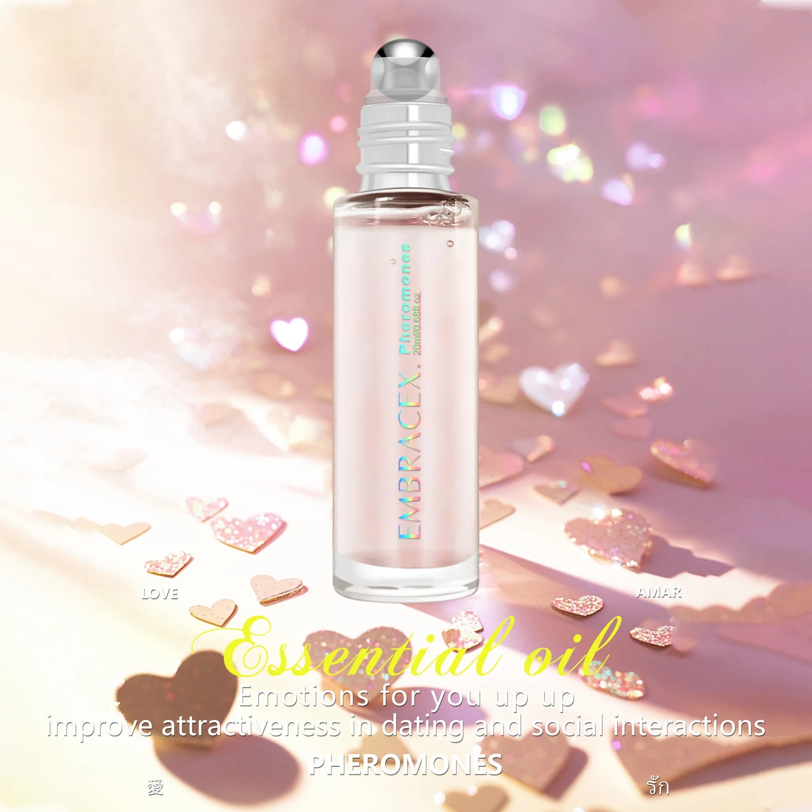 20ml Pheromone Perfumes Essential Oils for Car Long-Lasting Natural Scent Mood Boosting Air Freshener Travel Size