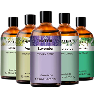 Eucalyptus Essential Oil 100ml - Lavender, Vanilla, Jasmine, Lemon & Bergamot Aroma for Diffuser & Candle Making | GlowPeak