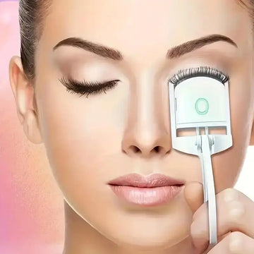 (1 Piece) ABS Electric Eyelash Curler, Long-Lasting Curl Electric Eye Lash Perm Eyelashes Clip EyelashCurler Device Makeup Tools| GlowPeak