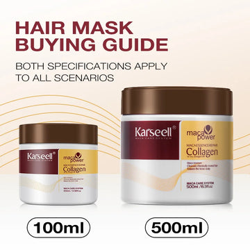 Karseell Collagen Hair Treatment Deep Repair Conditioning Argan Oil Hair Mask Essence for Dry Damaged Hair 100ml/500ml | GlowPeak