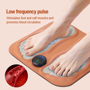 3D Smart Foot Massage Pad – 6 Modes, 15 Intensity Levels, Rechargeable Foot Massager for Improved Blood Circulation, Muscle Relaxation & Slimming – GlowPeak