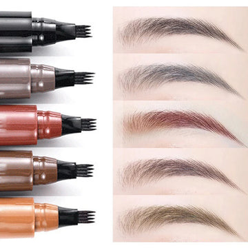 Four-pronged eyebrow pencil, four-end, long-lasting, non-smudged, water-resistant, anti-smudged eyebrow pencil| GlowPeak