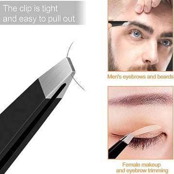 Colorful Eyebrow Tweezer – Stainless Steel Slanted Tweezer for Fine Hair Removal & Eyebrow Shaping | GlowPeak