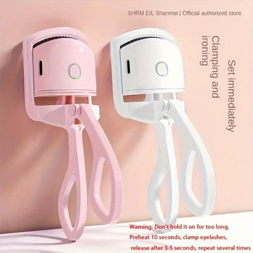 (1 Piece) ABS Electric Eyelash Curler, Long-Lasting Curl Electric Eye Lash Perm Eyelashes Clip EyelashCurler Device Makeup Tools| GlowPeak