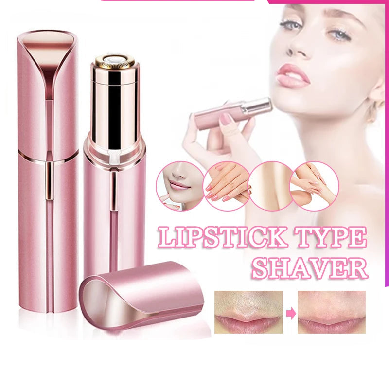 Electric Eyebrow Trimmer – Mini Eyebrow Epilator, Lipstick-Shaped Hair Removal Tool for Women, Painless Razor & Shaver | GlowPeak