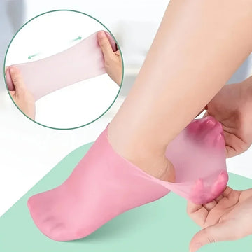 2pcs Silicone Moisturizing Foot Socks For Dry Cracked Feet Foot CareSocks Massage Moisturizing Gel Socks Pedicure Socks Tool - M| GlowPeak