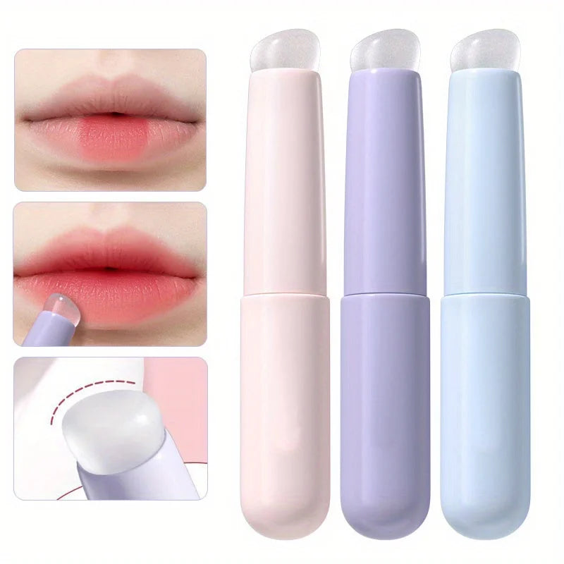 Silicone Lip Brush with ABS Handle – Portable Lipstick & Lip Balm Applicator with Cap for Smooth Blending & Smudge-Free Coverage | GlowPeak