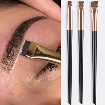 3pcs Makeup Brush Set,Blade eyeliner brush fine oblique head eyebrow brush outline eyeliner ultra-thin eye shadow brush makeup b| GlowPeak