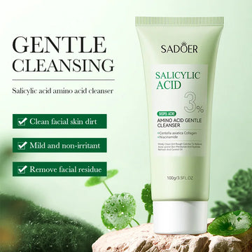 Salicylic Acid Facial Cleanser – Hydrating Foam Face Wash for Moisturizing & Deep Cleansing, Skin Care Treatment | GlowPeak