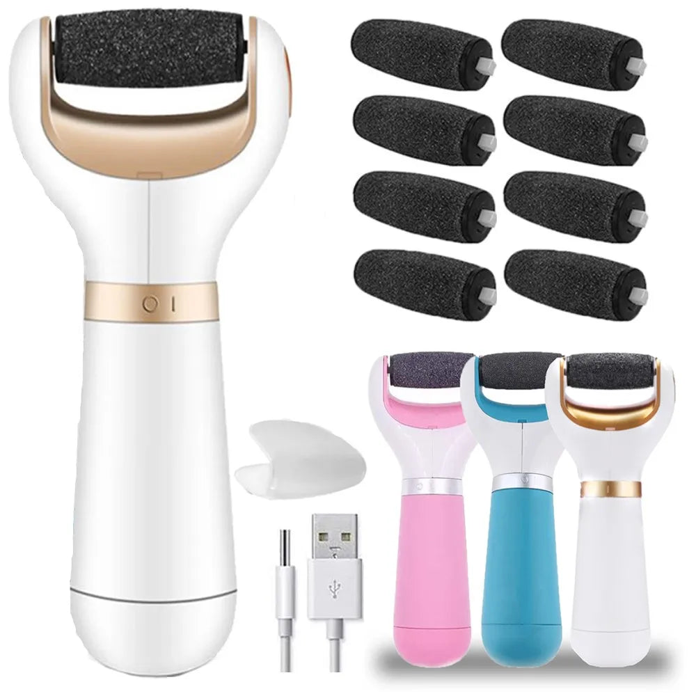 Electric Foot File - Foot Care Tool for Callouses, Dead Skin Remover, Shaver for Dry, Cracked & Hard Skin - Safe & Painless | GlowPeak