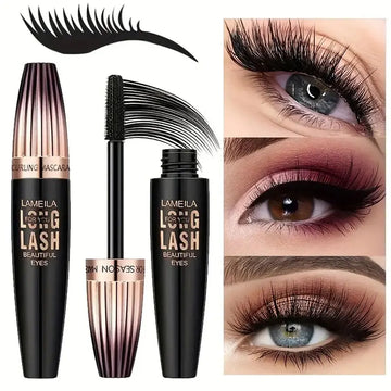 Waterproof 4D Mascara Thick Long Smudge-proof Plump Encrypted Long-lasting Curling Large Eye Makeup, Makeup Tools| GlowPeak