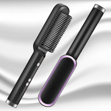 Electric Hair Straightener Brush – Professional Fast Heating Ceramic Hair Straightener for Smooth & Sleek Hair | GlowPeak