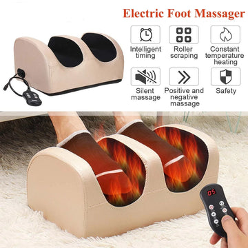 Electric Foot Massager with Heating & Remote Control – Shiatsu Kneading, Deep Tissue Massage for Stress Relief, Muscle Relaxation & Comfort – GlowPeak