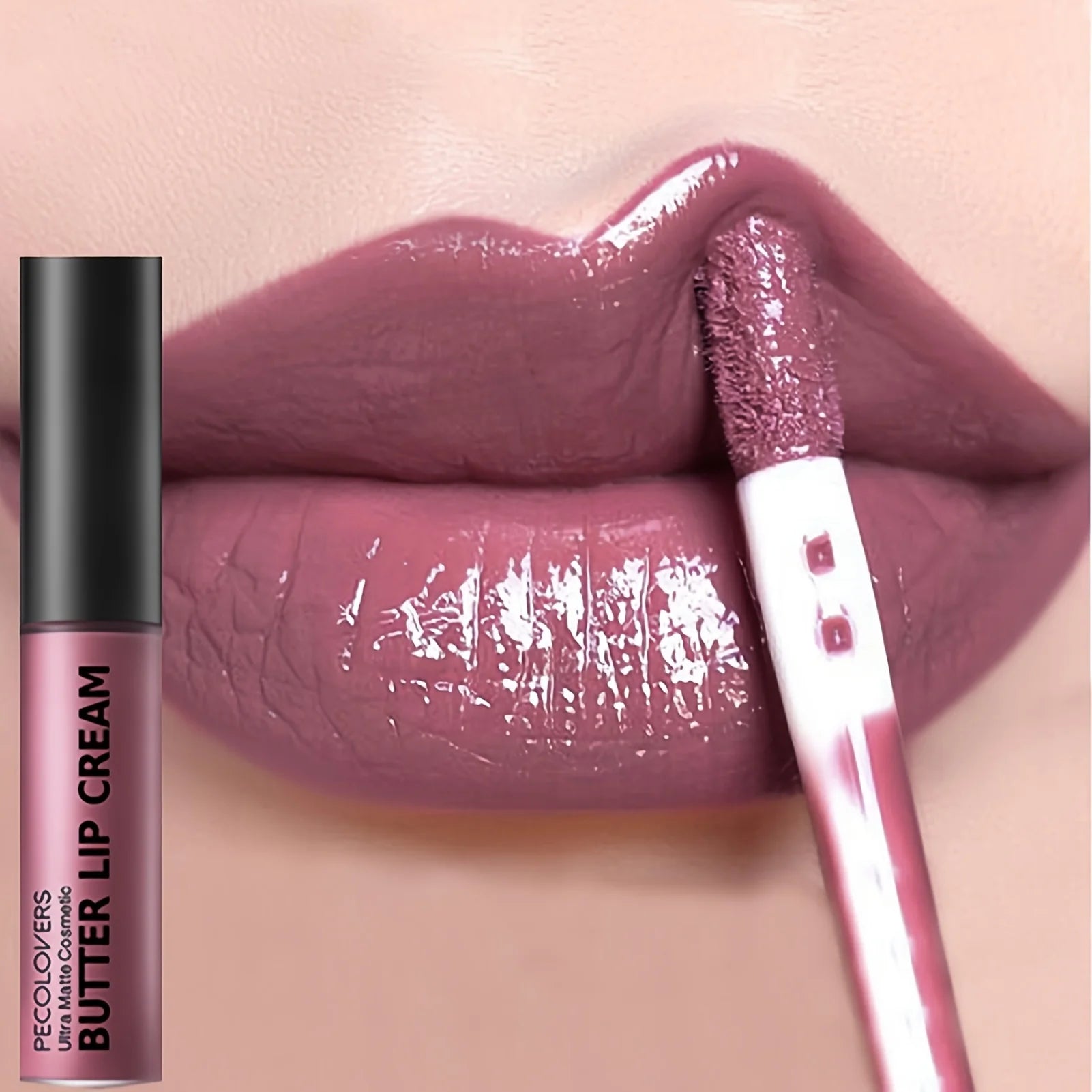 Butter Gloss Non-Sticky Lip Gloss | Long-Lasting Nude Lip Makeup | Hydrating with Essential Oils | GlowPeak