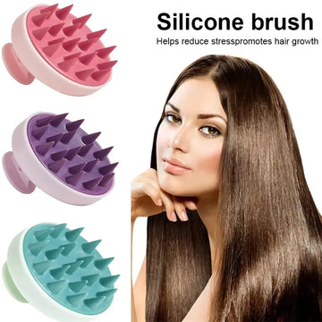 (1 Piece) Silicone Shampoo Brush Head Scalp Massage Comb Hair Washing Combs Bath Shower Body Massage Brushes Salon Hairdressing Tools| GlowPeak