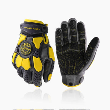 Heavy Duty Work Gloves for Men – Cut 6 Safety, Impact Protection & Touch Screen Mechanics Gloves for Construction, Work & Outdoor Use – GlowPeak