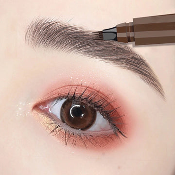 Four-pronged eyebrow pencil, four-end, long-lasting, non-smudged, water-resistant, anti-smudged eyebrow pencil| GlowPeak