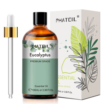 Eucalyptus Essential Oil 100ml - Lavender, Vanilla, Jasmine, Lemon & Bergamot Aroma for Diffuser & Candle Making | GlowPeak