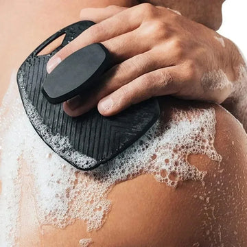 Soft Silicone Exfoliating Brush Cleanser - Manual Body Scrubber for Gentle Massage & Cleansing, Shower Body Care Brush for Men | GlowPeak
