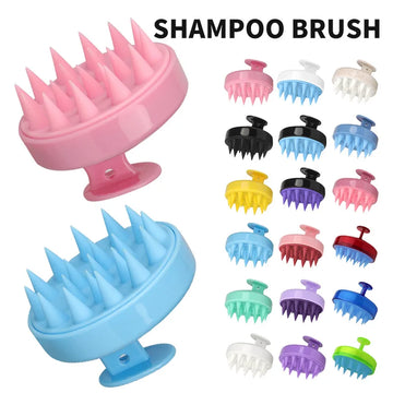 Silicone Shampoo Brush Head Scalp Massage Comb Hair Root Itching Clean The Scalp Thoroughly Body Massage Brush Bath Brush| GlowPeak