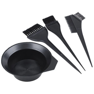4Pcs Set Hair Dyeing Kit Hair Color Dye Bowl Stirring Brush For Hair Coloring Bleaching DIY Salon Home Hair Dye Tools| GlowPeak