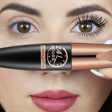 5D Waterproof Mascara Lengthens Eyelashes Extension Black Silk Fiber Mascara Female Makeup Cosmetic Waterproof Mascara| GlowPeak