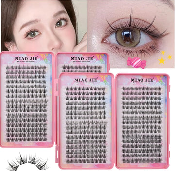 MIAOJIE 32Rows Eyelash Book High Quality Manga Lashes Cluster Lashes Manhua Eyelashes Elf Makeup Strand Eyelashes Douyin Makeup| GlowPeak