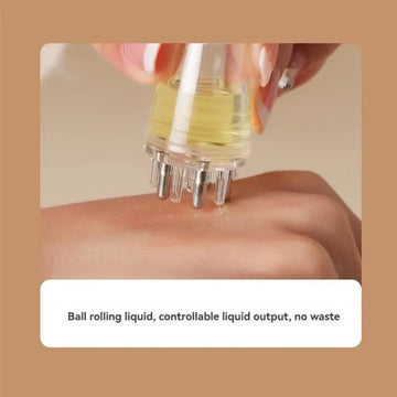 Scalp Applicator Hair Regrowth & Styling Solution Guide Comb Hexagon Head Oil Roller Ball Massage Comb Massage Relaxation Tools| GlowPeak
