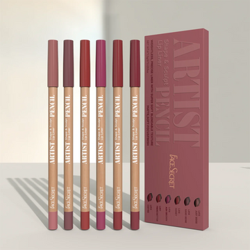 Face Secret Artist Shape Sculpt Lip Liner Pencil Set, Weightless Precise Liner with Super Soft Blendable Texture Matte Soft| GlowPeak