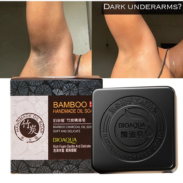 100g Bamboo Charcoal Handmade Soap Skin Moisturizing Deep Cleansing Oil Control Blackhead Remover Face Wash Hair Bath Skin Care | GlowPeak