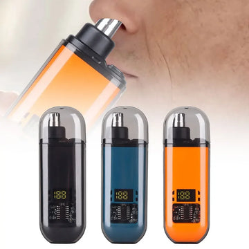 2 In 1 Electric Portable Ear And Nose Hair Trimmer Clipper 2024 Professional Painless Portable Eyebrow For Men| GlowPeak