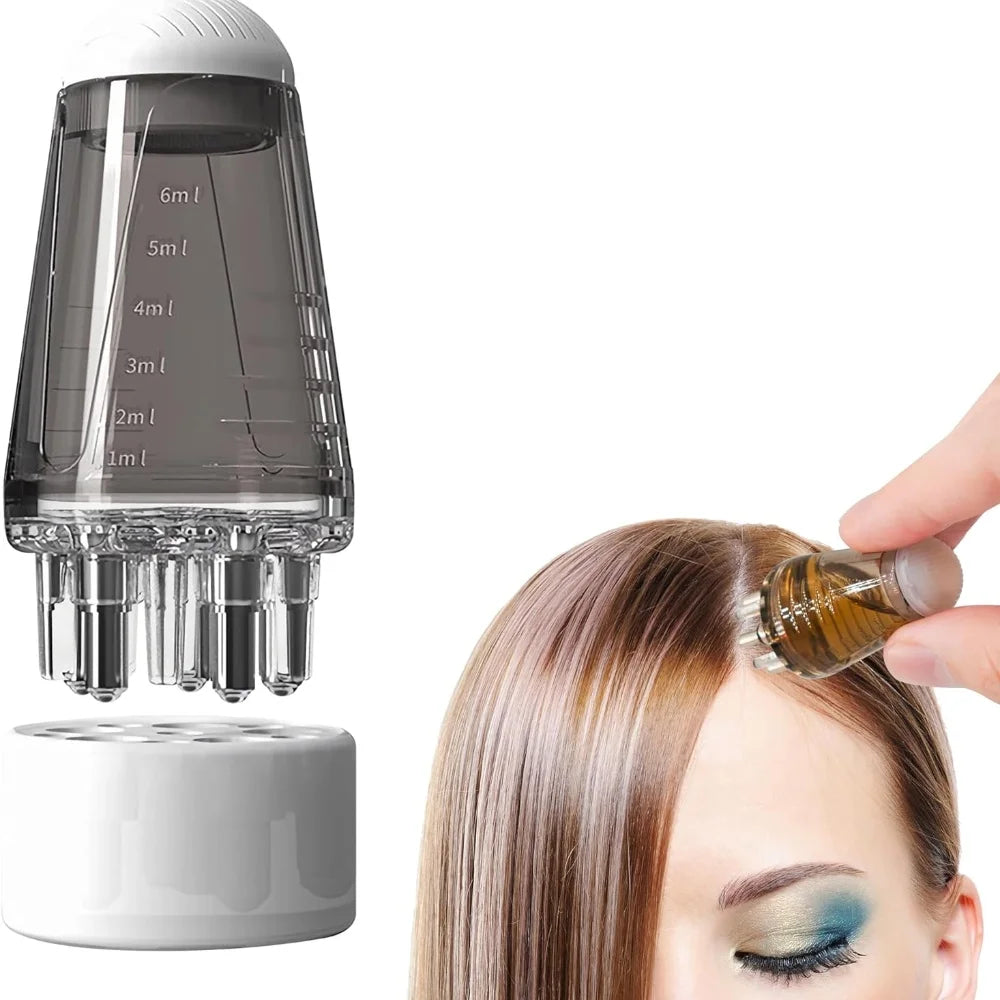 6ml Scalp Applicator Mini Head Massager Roller Ball Brush Hair Growth Essential Oil Medicine Liquid Applicator Massage Comb| GlowPeak