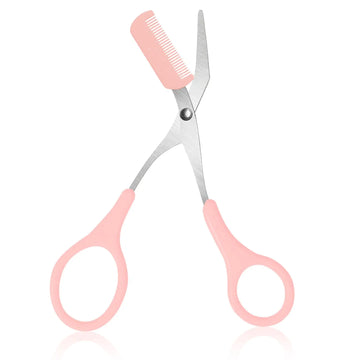 Eyebrow Trimmer Stainless Steel Scissors with Comb | Precision Eyebrow Trimming & Hair Removal Beauty Tool | GlowPeak