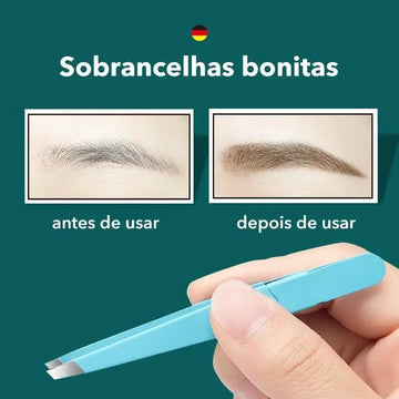 Eyebrow Tweezer – Stainless Steel Slanted Tweezer for Fine Hair Removal & Precise Shaping | GlowPeak