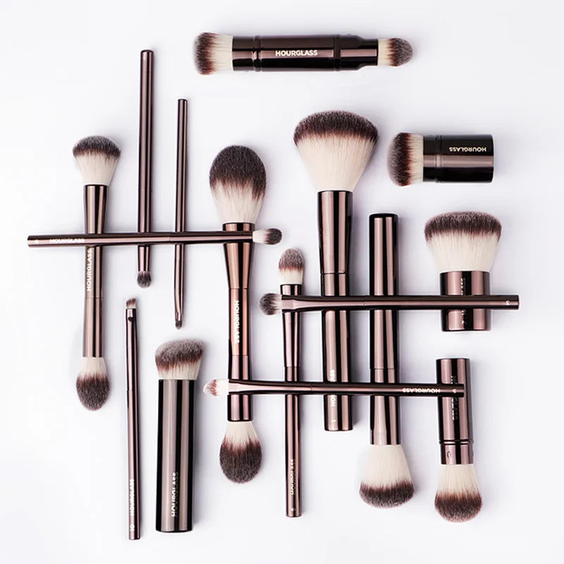 Hourglass Makeup Brushes Powder Foundation Concealer Blusher Bronzer Eye Shadow Eyebrow Eyeliner Sculpting Brush| GlowPeak