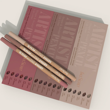 Face Secret Artist Shape Sculpt Lip Liner Pencil Set, Weightless Precise Liner with Super Soft Blendable Texture Matte Soft| GlowPeak
