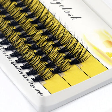 Cluster Eyelashes 20D/30D/40D | Natural Individual Lash Extensions | Soft Bunches for DIY Eyelash Application | 60 Bundles Per Box | GlowPeak