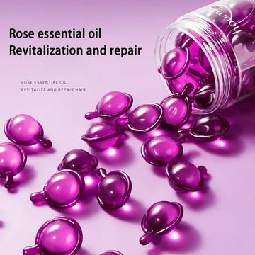 Hair Styling Serum for Frizzy & Dry Hair Rose Essence Oil Capsules  Leave-in Anti Frizz Conditioner Repairs Dry, Damaged Hair| GlowPeak