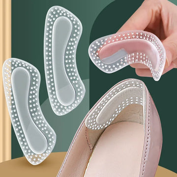 1Pair GEL Heel Protectors Women Silicone Cushion Foot Care Products Non Slip Shoe Pads for High Heels Adjustable Size Insoles| GlowPeak