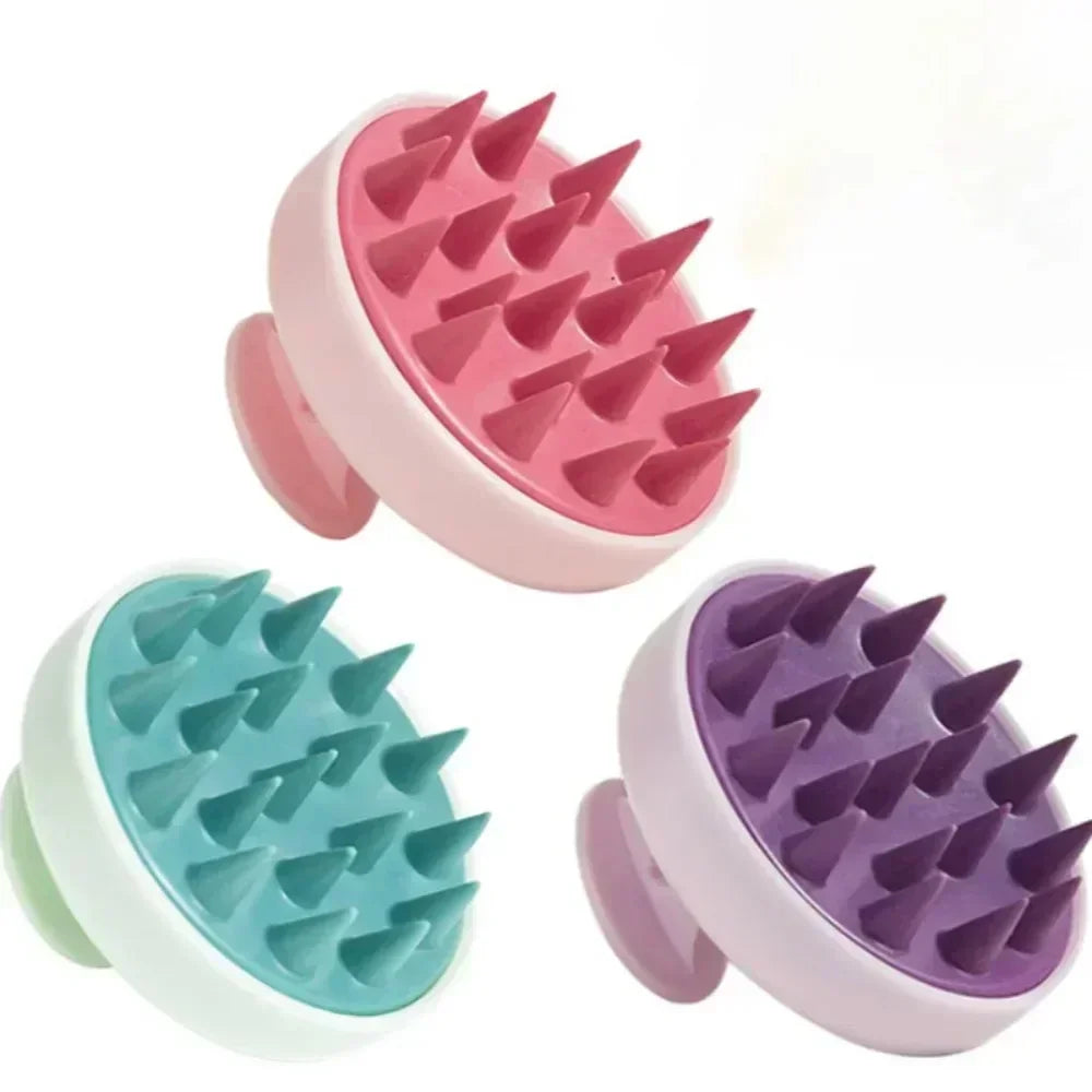 (1 Piece) Silicone Shampoo Brush Head Scalp Massage Comb Hair Washing Combs Bath Shower Body Massage Brushes Salon Hairdressing Tools| GlowPeak