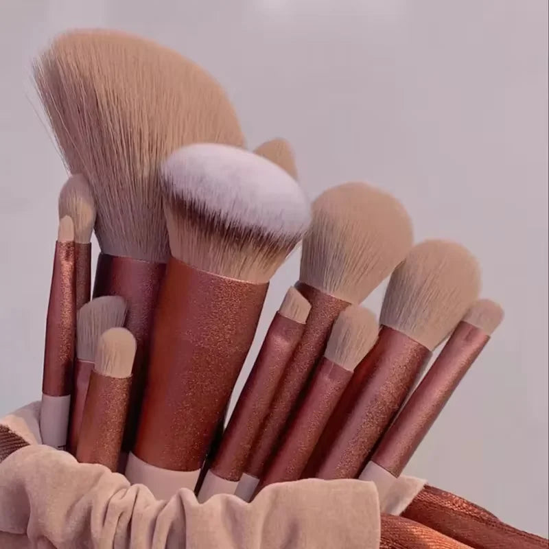 Makeup Brush 13-Pieces Colourful Set for Eyeshadow, Foundation, Blush & More – Soft, Professional Makeup Tools | GlowPeak